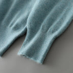 Embroidered Neck Merino Wool V Neck Sweater for Men | Autumn and Winter Wear