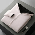 Merino Wool Zip Up Hooded Cardigan for Men | Smart Casual Winter Wear