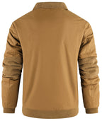 Fleece Lined Structured Collar Zip Bomber Jacket for Men | Winter Outerwear