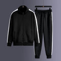 Full Zip Jacket and Tapered Jogger Tracksuit Set for Men | Training and Casual Wear