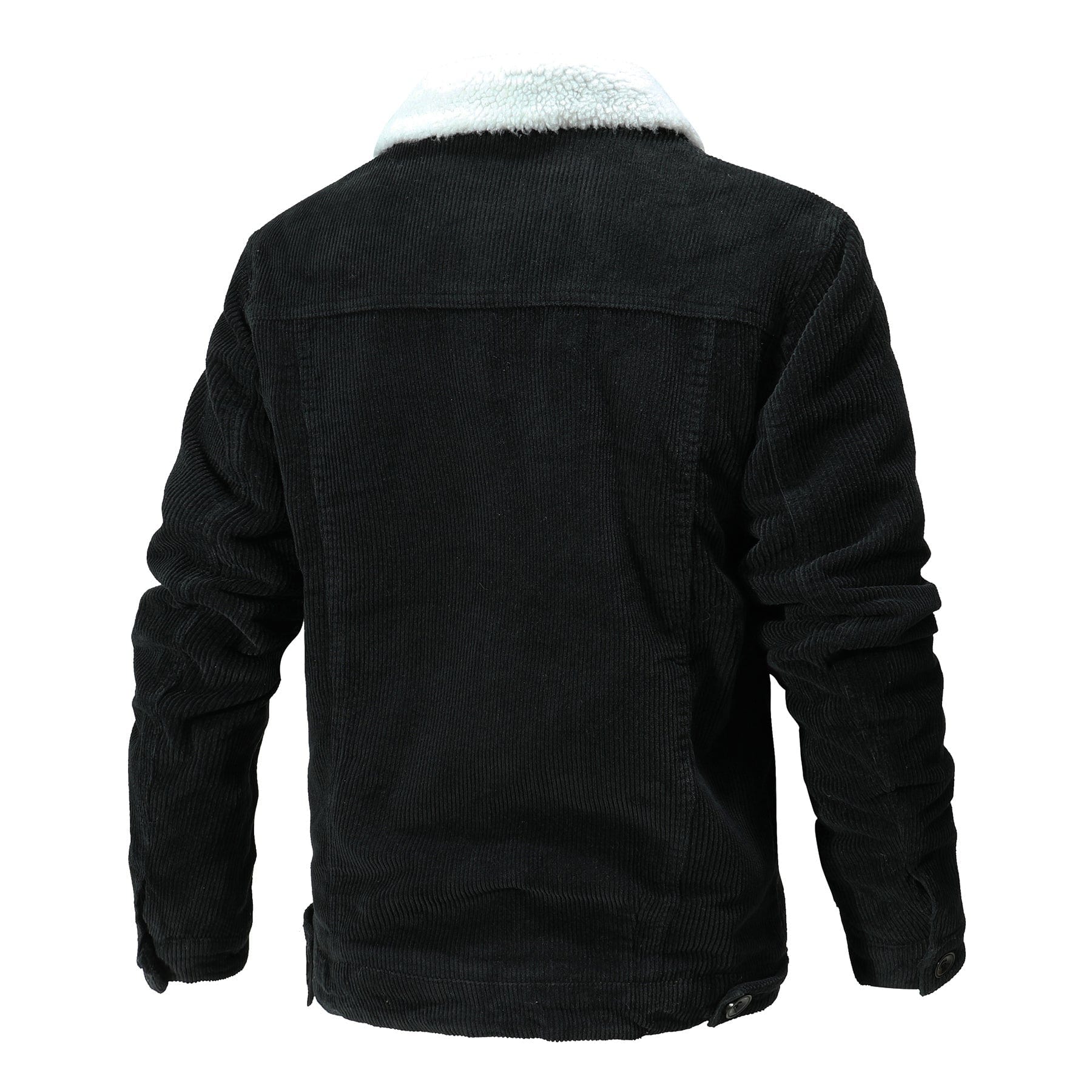 Sherpa Lined Button Front Cotton Bomber Jacket for Men | Winter Outerwear