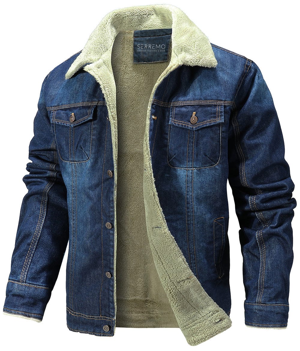 Fleece Lined Denim Jacket for Men | Cool Weather Layering
