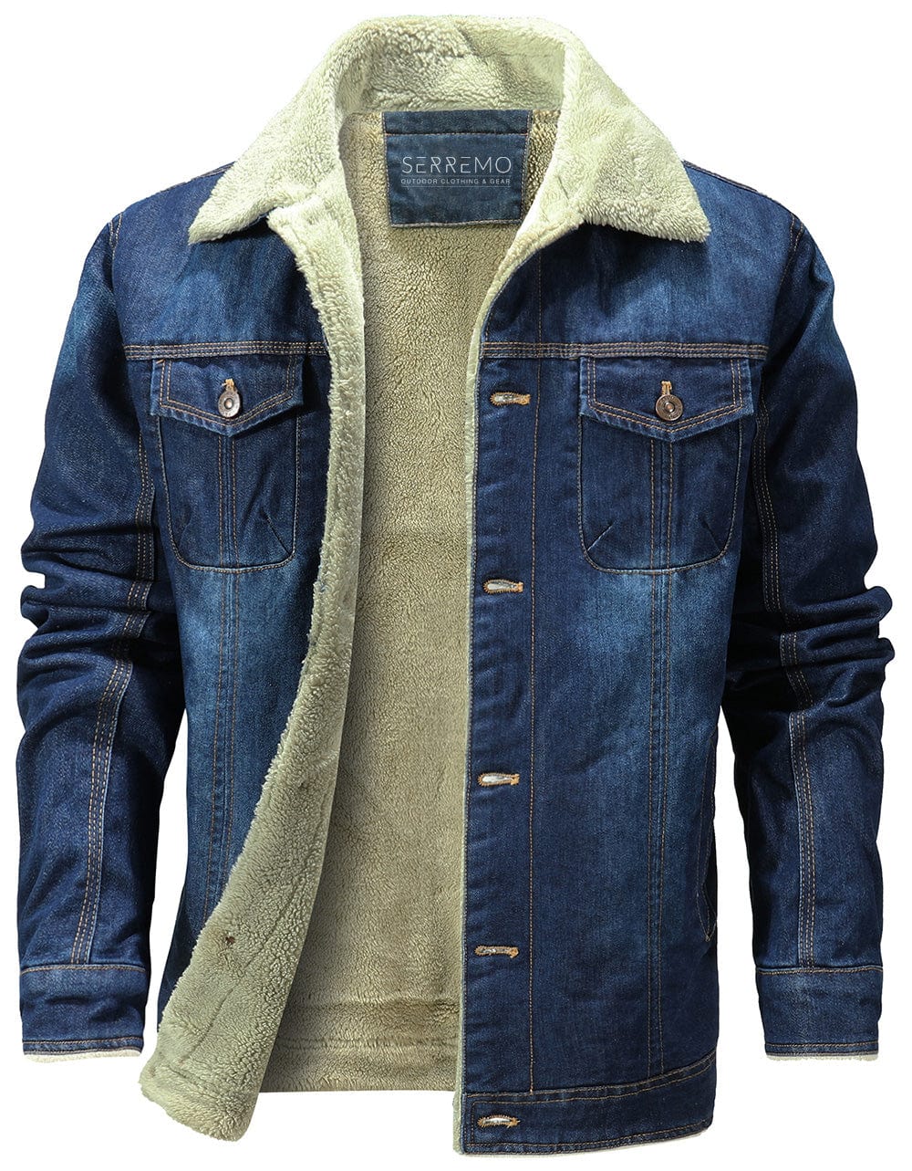 Fleece Lined Denim Jacket for Men | Cool Weather Layering