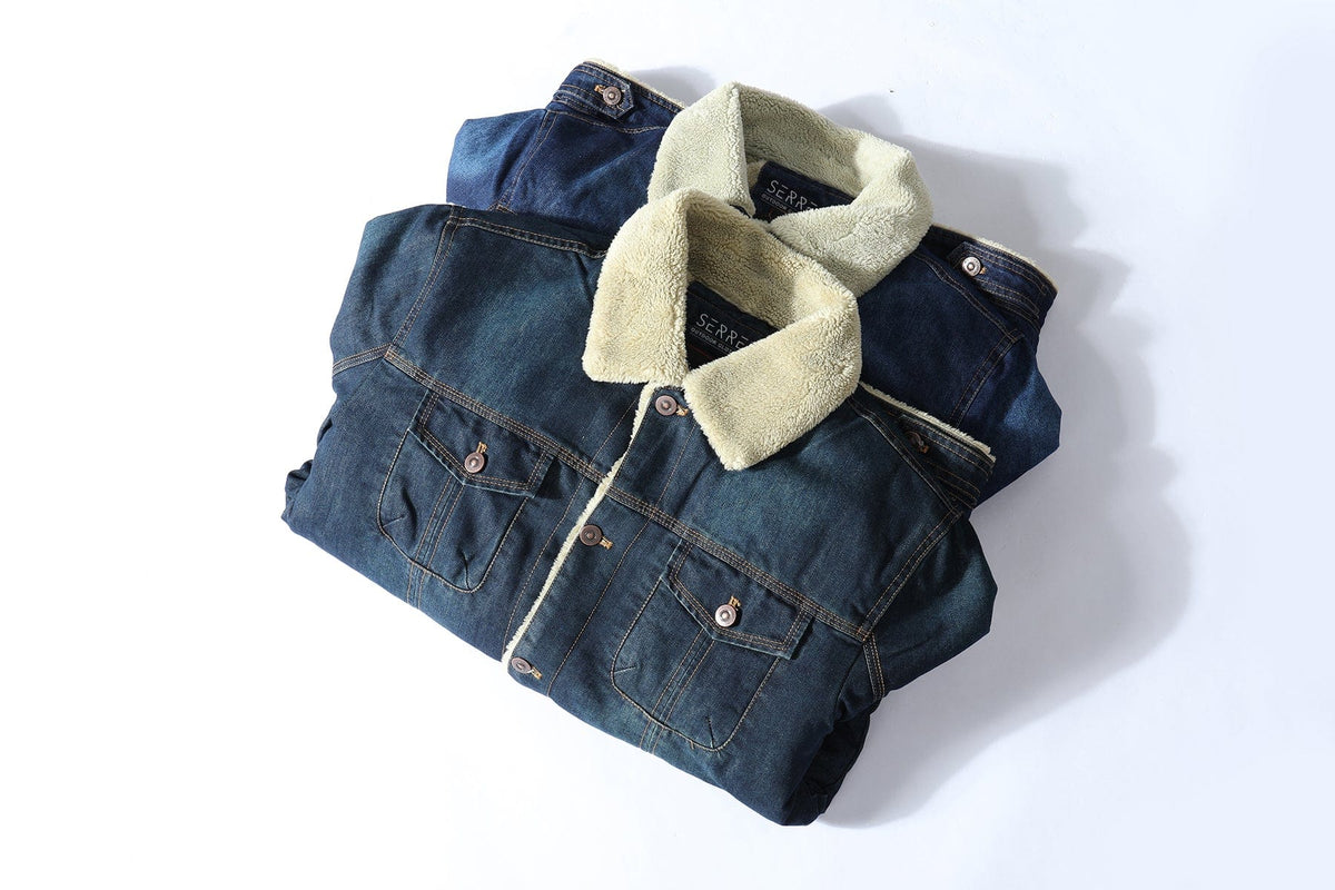 Fleece Lined Denim Jacket for Men | Cool Weather Layering