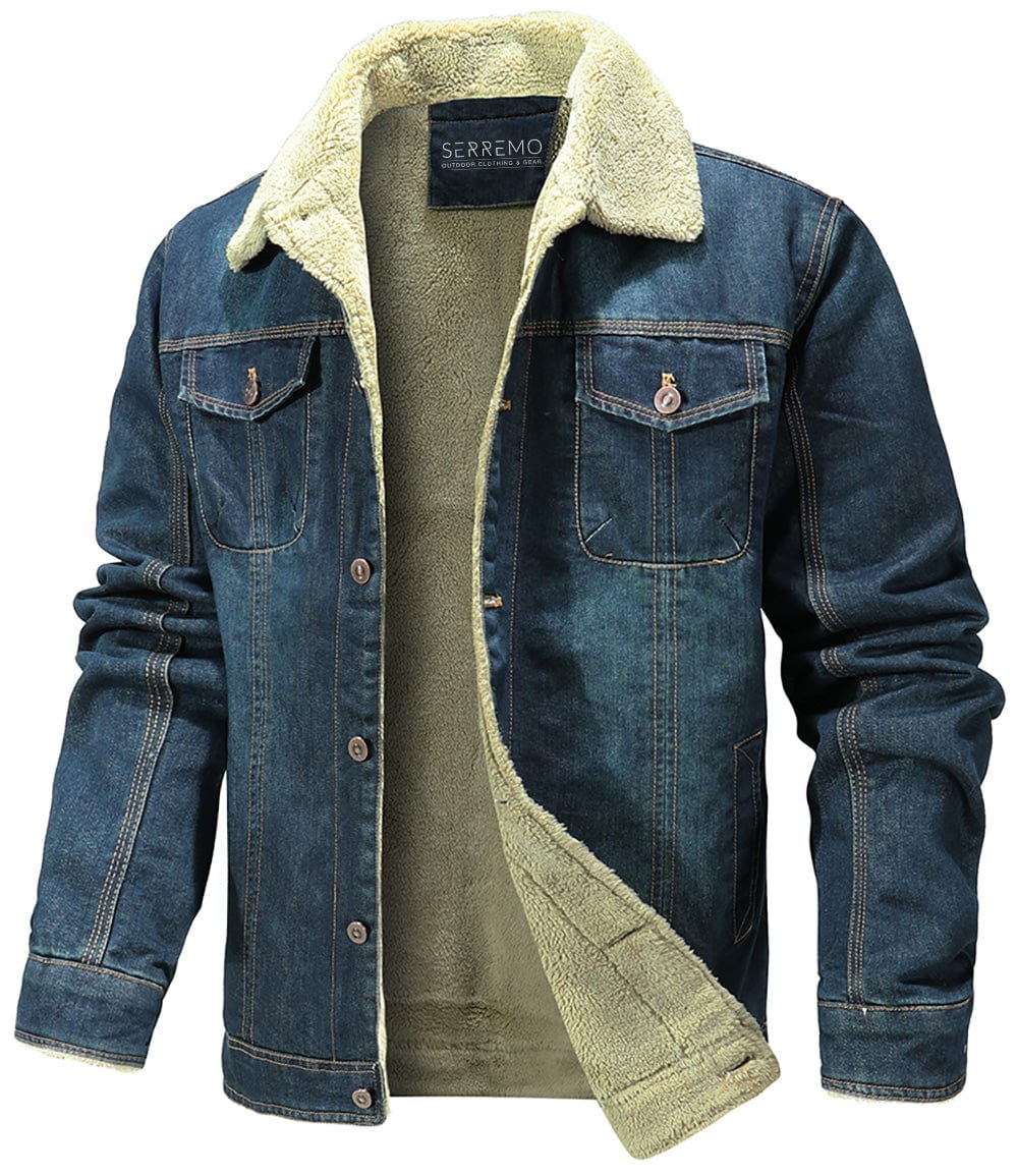 Fleece Lined Denim Jacket for Men | Cool Weather Layering