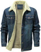 Fleece Lined Denim Jacket for Men | Cool Weather Layering