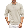 Elegant Knit Sweater for Men with Polo Collar