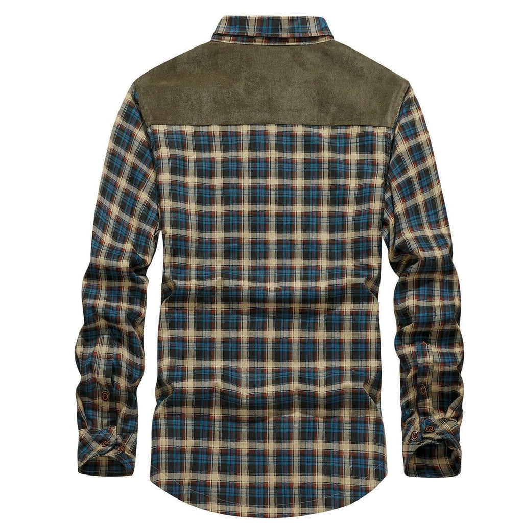 Faux Fur Lined Plaid Shirt Jacket for Men | Cold Weather Layering